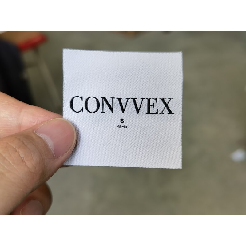Brand Neck Woven Label Factory - OEM/ODM No Moq High Density End Fold Damask