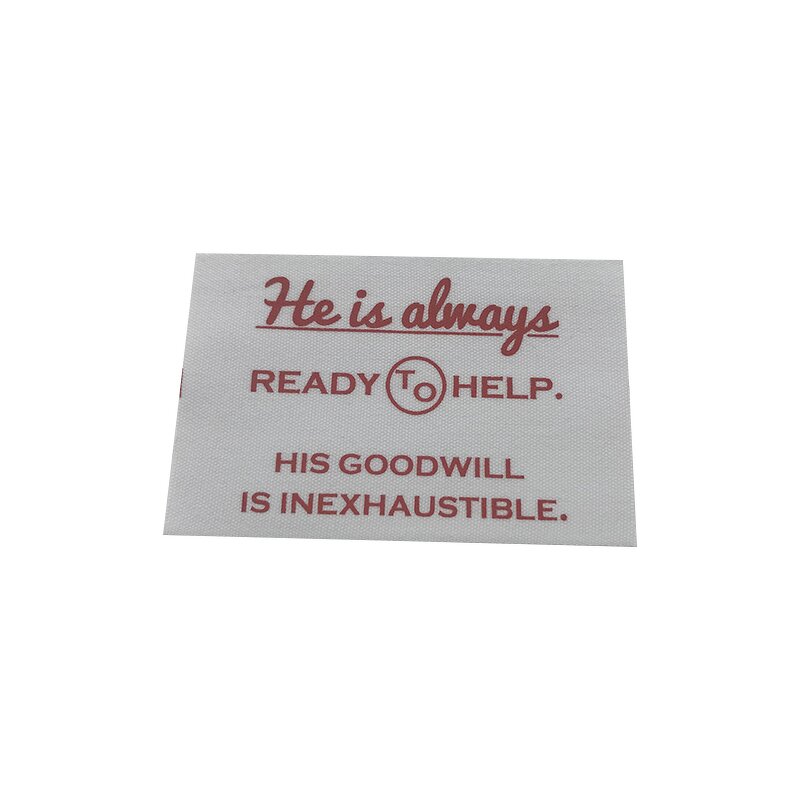 Organic Cotton Woven Label Manufacturer - OEM/ODM Wholesale Main Printed Washable Centerfold