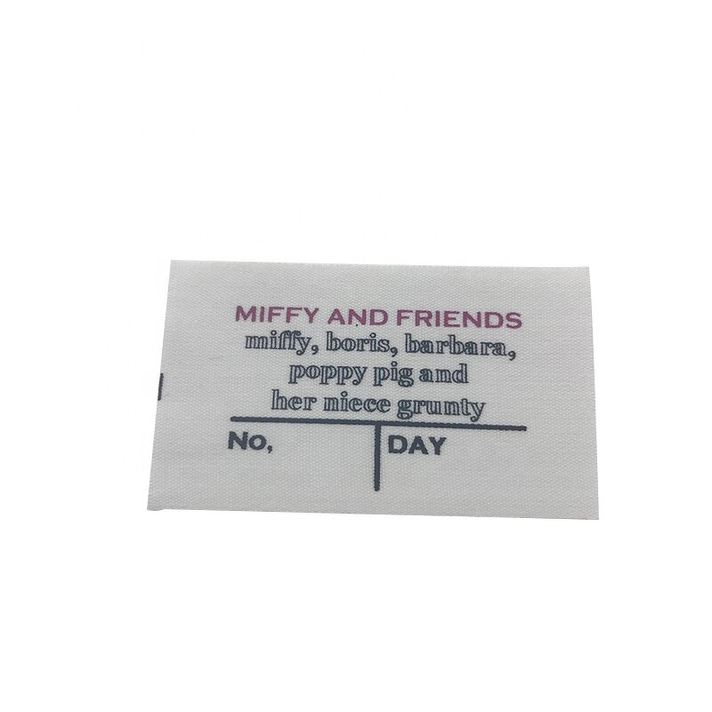 Organic Cotton Woven Label Manufacturer - OEM/ODM Wholesale Main Printed Washable Centerfold