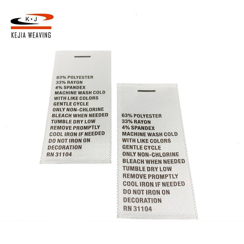 Wash Care Label Factory - OEM/ODM High Quality Custom Satin Printing for Clothes