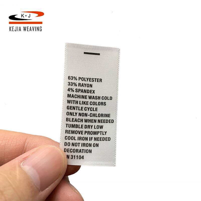 Wash Care Label Factory - OEM/ODM High Quality Custom Satin Printing for Clothes