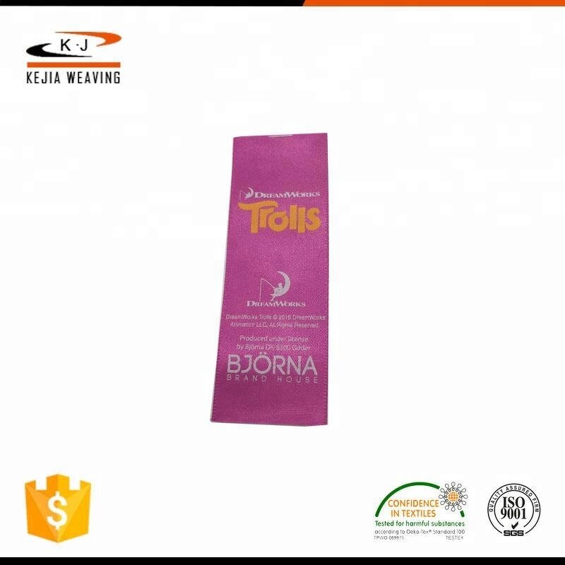 Double Side Printing Label Manufacturer - OEM/ODM Ultrasonic Cut Garment Satin Custom Clothes