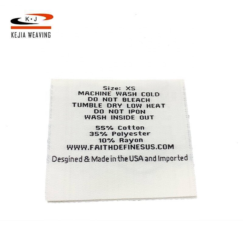 Damask Woven Tag Factory - OEM/ODM Free Sample Clothing Accessories Private Brand Logo