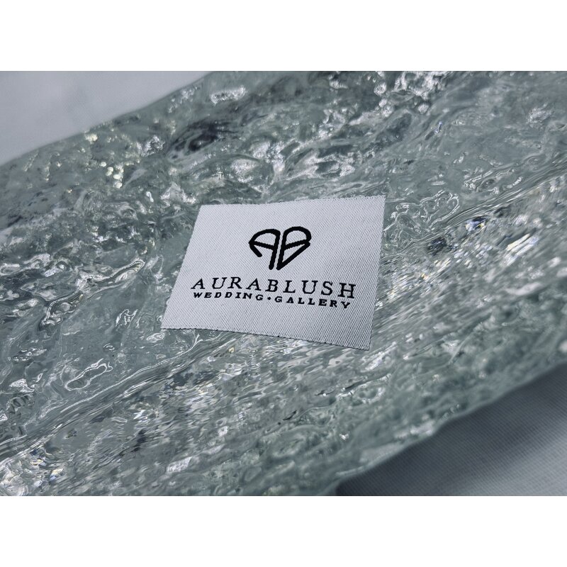 Gold Metallic Woven Label Factory - OEM/ODM No MOQ Custom Brand Logo End Fold Damask