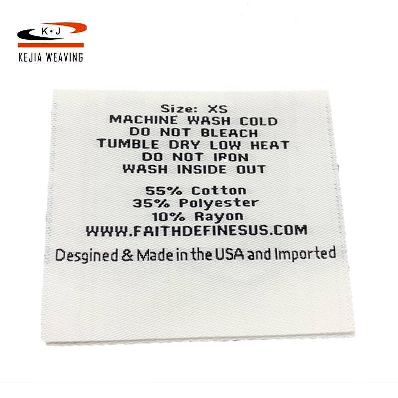 Damask Woven Tag Factory - OEM/ODM Free Sample Clothing Accessories Private Brand Logo