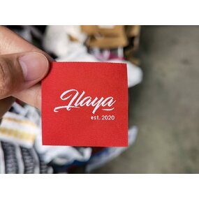 Brand Neck Woven Label Factory - OEM/ODM No Moq High Density End Fold Damask