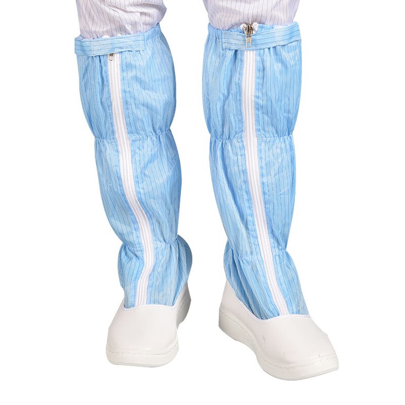 100D Grid Boots Factory - OEM/ODM H-3516 Reusable Unisex GMP Dustproof Antistatic Safety