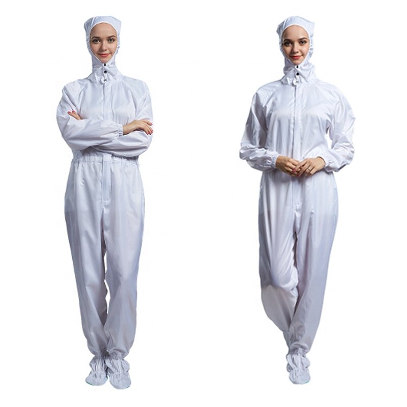 ESD Jumpsuit Manufacturer - OEM/ODM H-1123 75D Stripe Autoclavable Cleanroom Garment