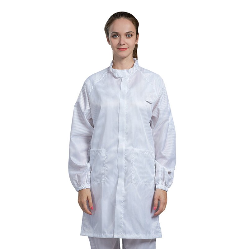 ESD Smock Manufacturer - OEM/ODM H-1104 1125 100D Stripe Waterproof Dustproof Cleanroom