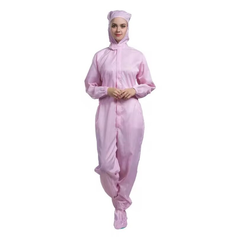 ESD Coveralls Factory - OEM/ODM with Hood Anti-Static Stripe Cleanroom Safety Clothing