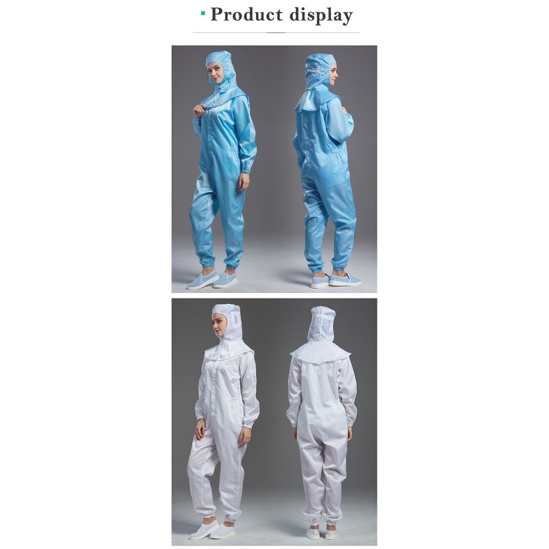 Dust-free Clothing Manufacturer - OEM/ODM 1000 Class Reusable ESD Hooded Anti-static for Food