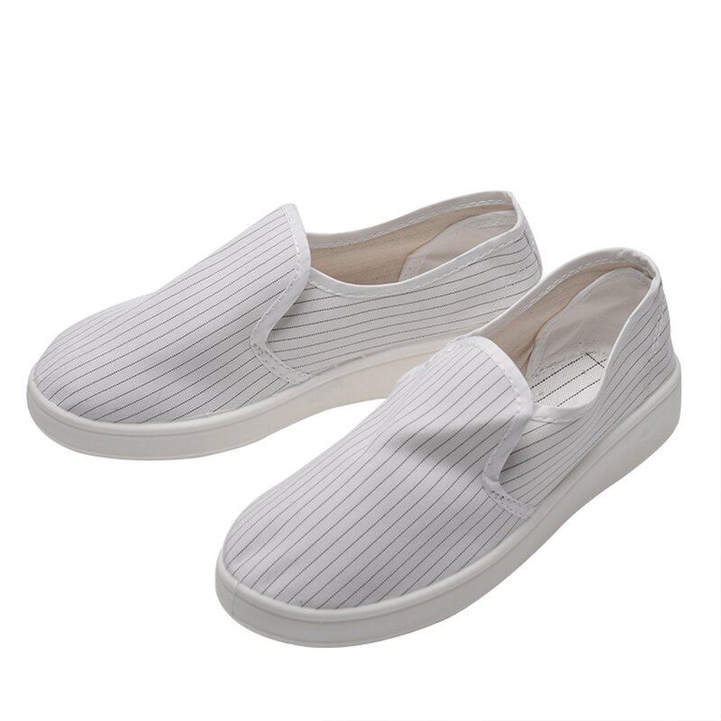 Striped Canvas Shoes Factory - OEM/ODM H-3506/7 Anti-Static PU Sole Comfortable Lightweight