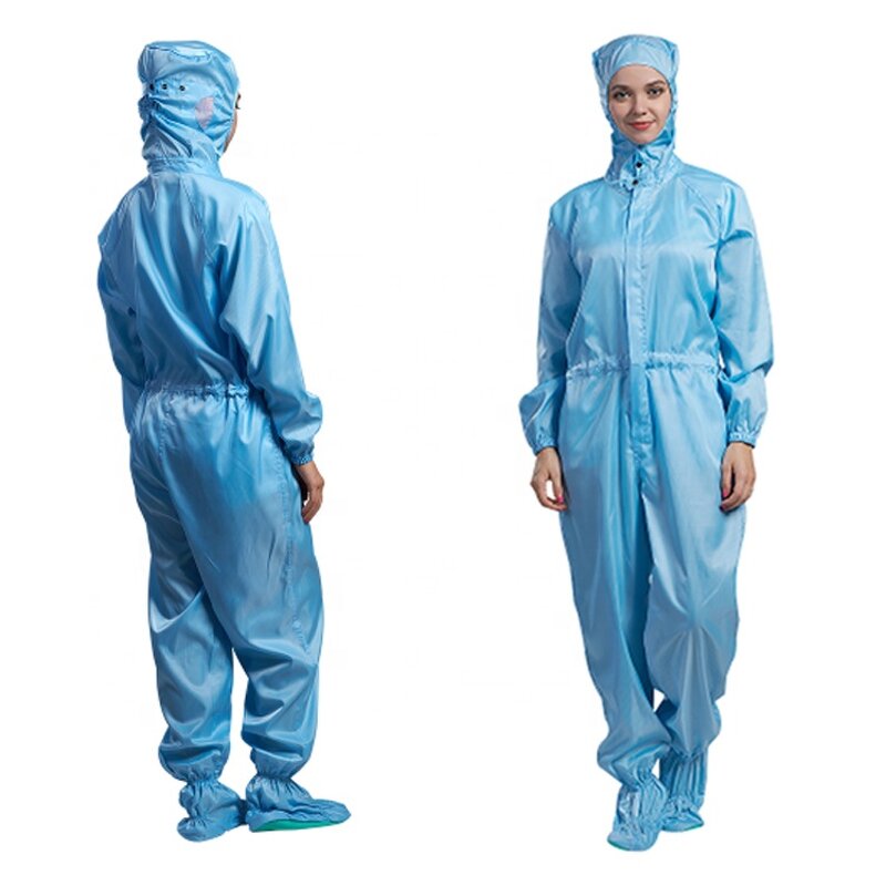 ESD Jumpsuit Manufacturer - OEM/ODM H-1123 75D Stripe Autoclavable Cleanroom Garment