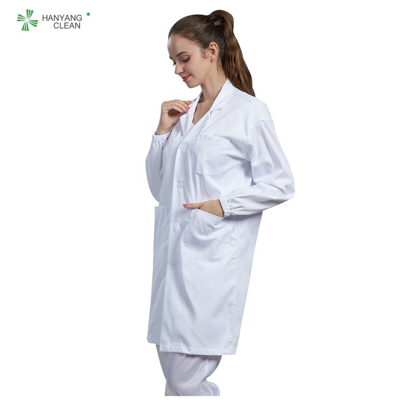 Nurse Smock Factory - OEM/ODM H-1120 Hospital Staff Thin White Uniform Gown Doctor