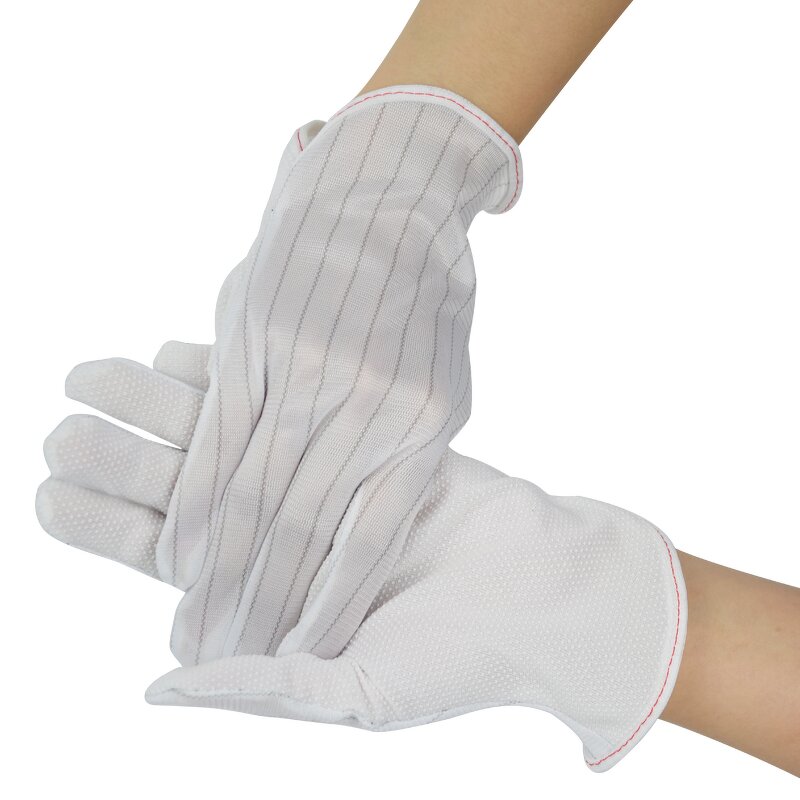 Sewing ESD Gloves Manufacturer - OEM/ODM H-6007 9 INCH Anti Static Stripe Lint Free Polyester