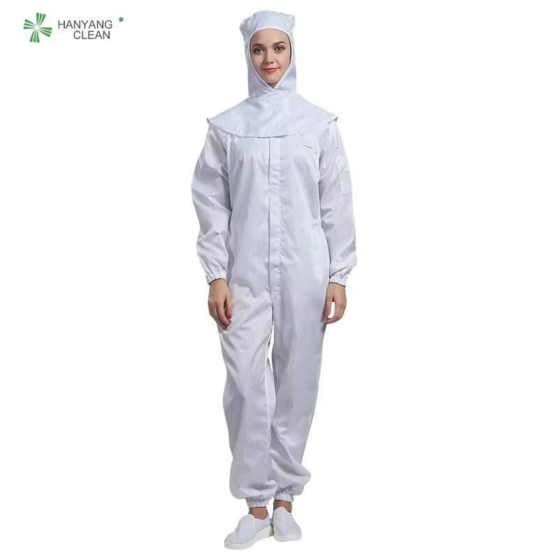 Grid Fabric Coveralls Manufacturer - OEM/ODM Reusable ESD Dust-Free Industrial Cleaning Cleanroom