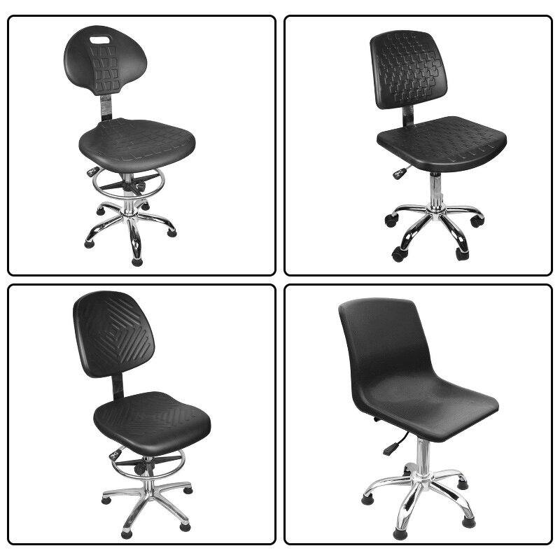 Lab Antistatic Chair Factory - OEM/ODM Pu Leather Metal ESD Cleanroom Safety Chair