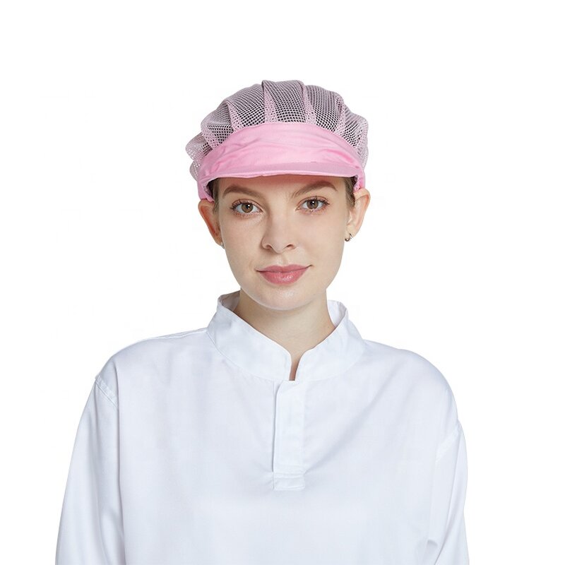 Food Processing Hat Manufacturer - OEM/ODM KL-3011 Breathable Polyester-Cotton Mesh Dustproof