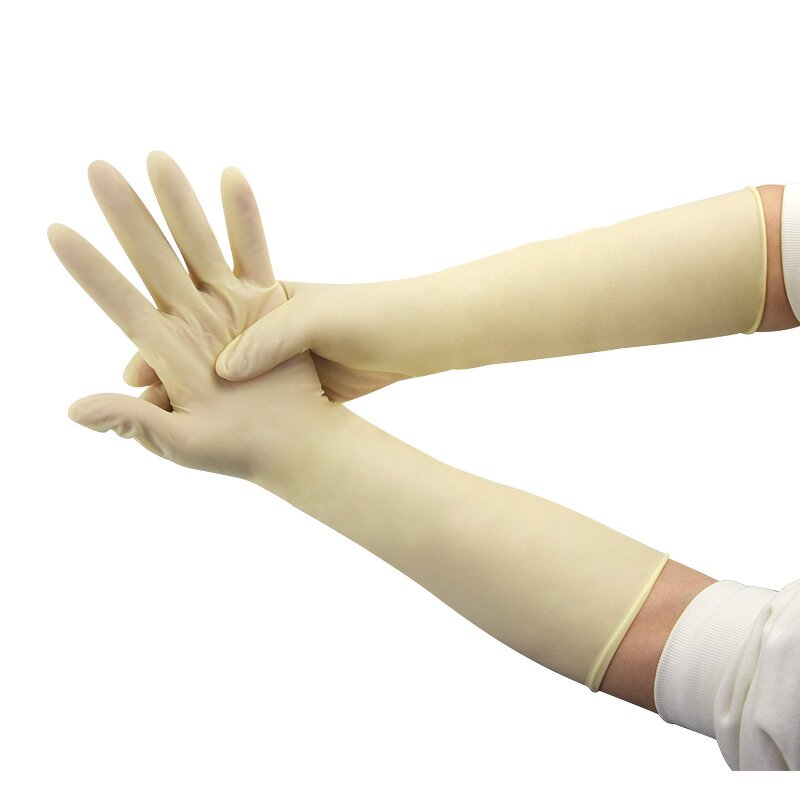 Extra Long Latex Gloves Manufacturer - OEM/ODM H-600416 16inch Thickened Powder Free Acid Resistant