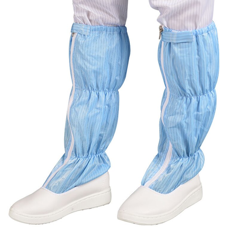 100D Grid Boots Factory - OEM/ODM H-3516 Reusable Unisex GMP Dustproof Antistatic Safety
