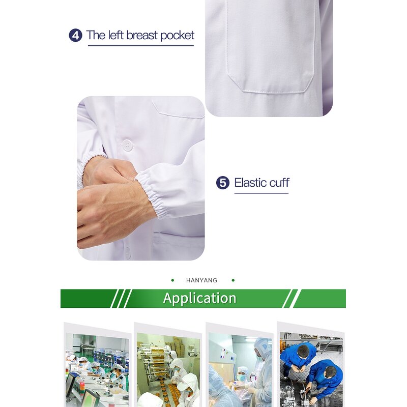 ESD Dust-proof Jacket Manufacturer - OEM/ODM Cleanroom Polyester Smock for Electronics