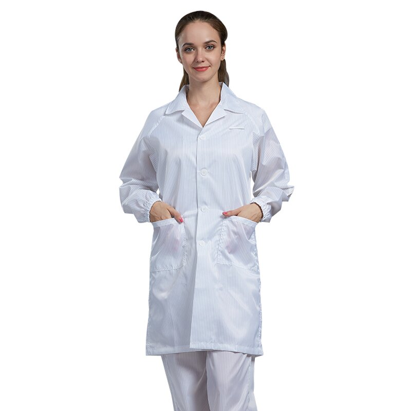ESD Smock Manufacturer - OEM/ODM H-1104 1125 100D Stripe Waterproof Dustproof Cleanroom
