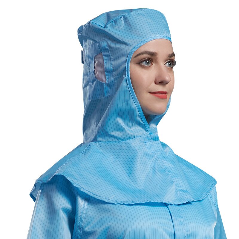Antistatic Cleanroom Hat Manufacturer - OEM/ODM KL-3013 Breathable Dustproof Mesh Hood Blue White