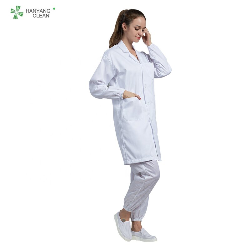 Nurse Smock Factory - OEM/ODM H-1120 Hospital Staff Thin White Uniform Gown Doctor