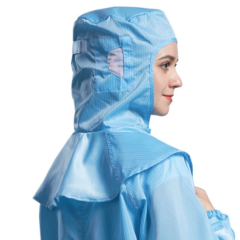 Antistatic Cleanroom Hat Manufacturer - OEM/ODM KL-3013 Breathable Dustproof Mesh Hood Blue White