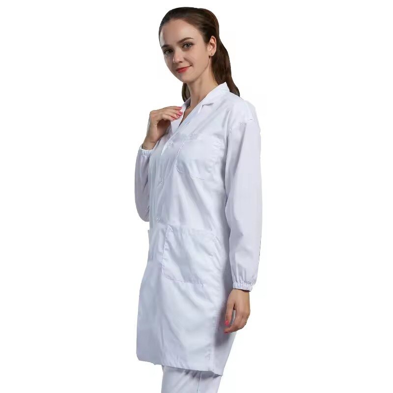 Doctor's Lab Coat Manufacturer - OEM/ODM H-1120 Cotton Polyester White Thinner Uniform