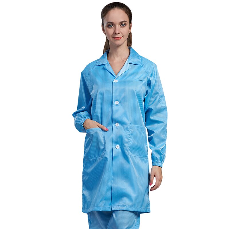 ESD Smock Manufacturer - OEM/ODM H-1104 1125 100D Stripe Waterproof Dustproof Cleanroom