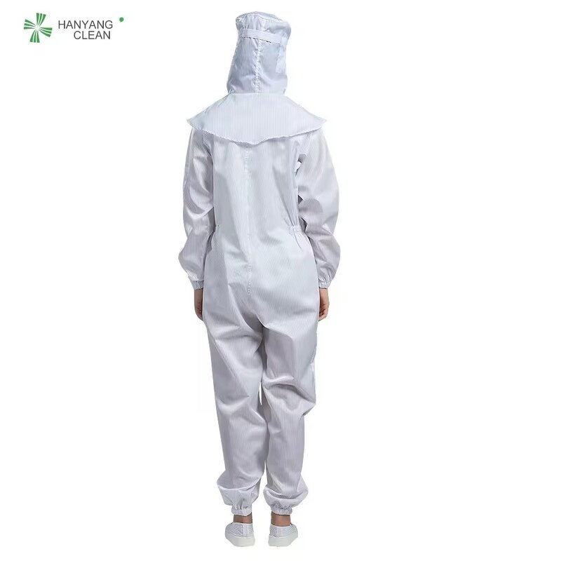 Grid Fabric Coveralls Manufacturer - OEM/ODM Reusable ESD Dust-Free Industrial Cleaning Cleanroom