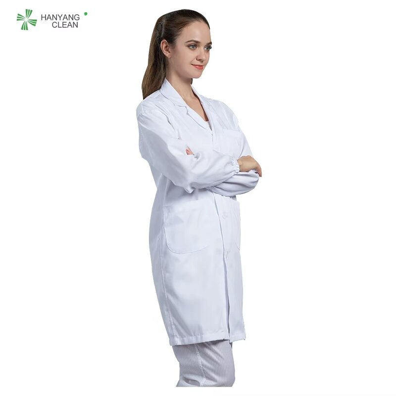 Doctor's Lab Coat Manufacturer - OEM/ODM H-1120 Cotton Polyester White Thinner Uniform