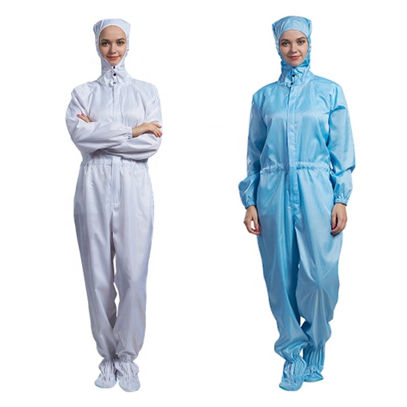 ESD Jumpsuit Manufacturer - OEM/ODM H-1123 75D Stripe Autoclavable Cleanroom Garment
