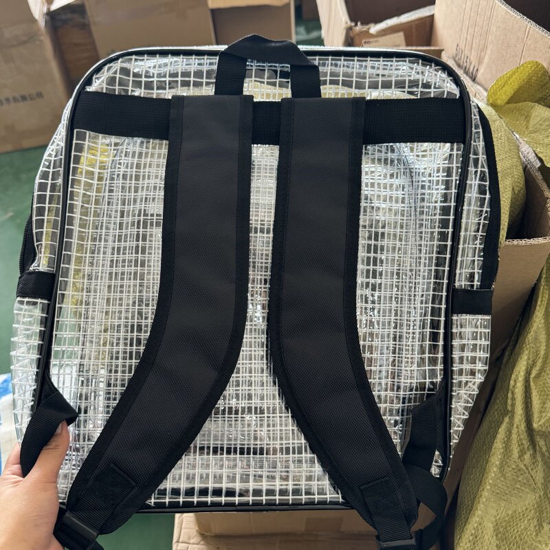 Transparent Anti Static Backpack Factory - OEM/ODM Reinforced PVC Grid Dust Proof ESD Protective