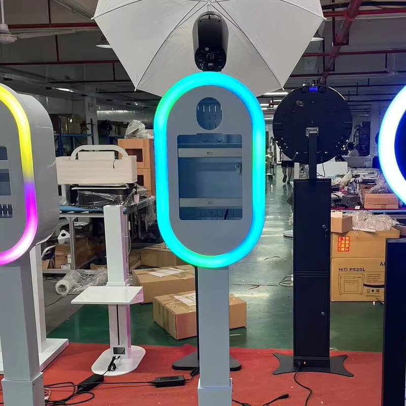 Photo Booth Manufacturer - iPad DSLR with Case Oval Mirror Shell for Party