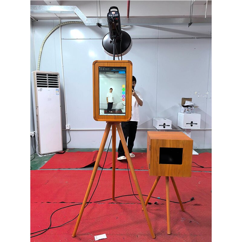Photo Booth Supplier - Double-Sided Retro Wooden with Touch Screen