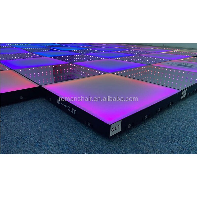 LED Dance Floor Supplier - 2024 Wedding Lighted Tempered Glass Magnetic