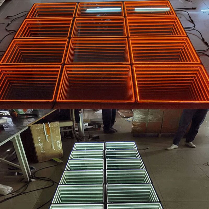 LED Dance Floor Supplier - Stage Lights Tempered Glass Magnetic Infinity