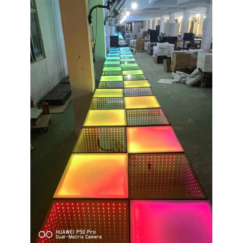 LED Dance Floor Supplier - 3D Effect Panel Lighted Tempered Glass Magnetic