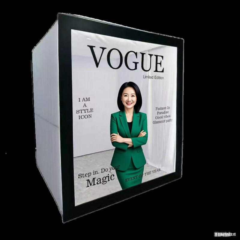 Magazine Photo Booth Manufacturer - Box with LED Light Birthday Party