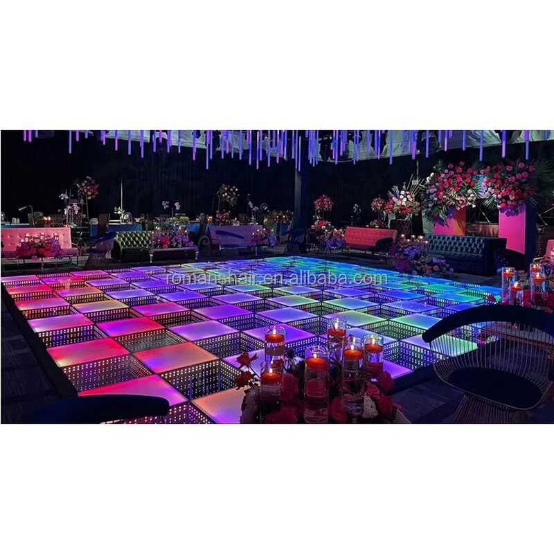 LED Dance Floor Supplier - Wedding Lighted Tempered Glass Magnetic