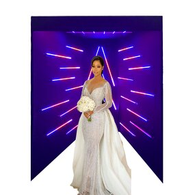 Photo Booth Enclosure Supplier - Backdrop Trade Show 360 with Led Lights