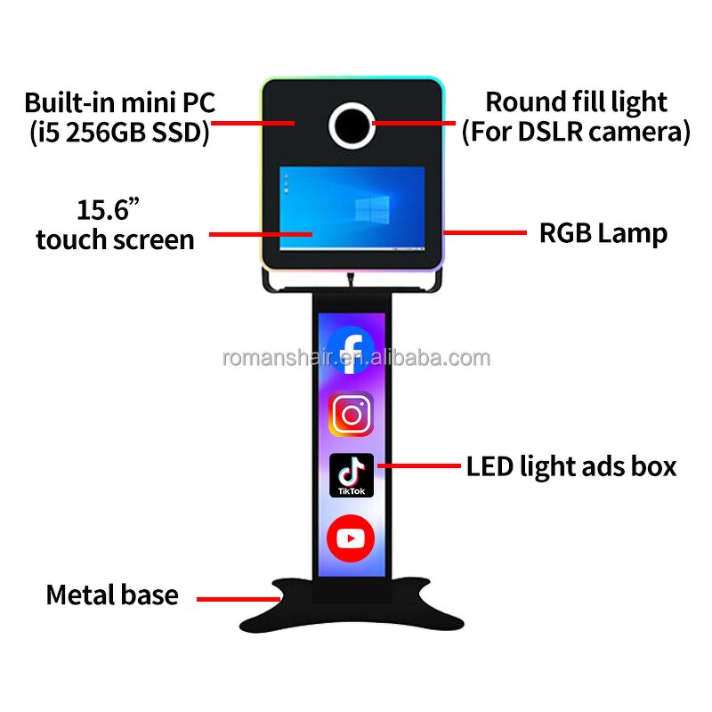Photo Booth Mirror Manufacturer - New Design 15.6 Inch Touch Screen DSLR
