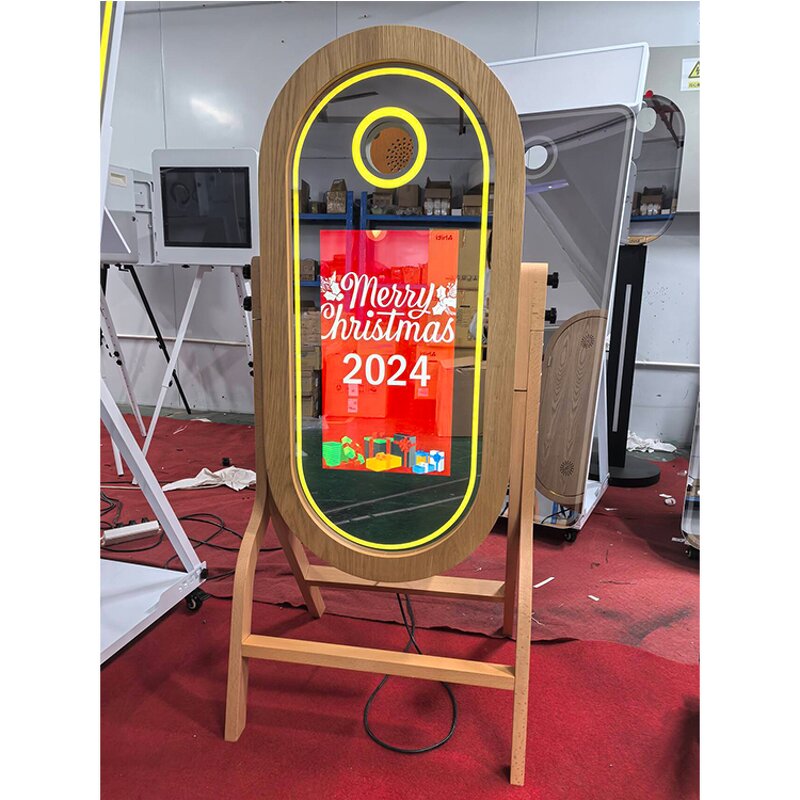 Photobooth Camera Supplier - New 40-Inch Touch Screen Wooden DSLR Oval