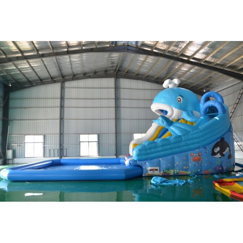 Water Slide Supplier - Blue Color Inflatable Toboggan for Adults