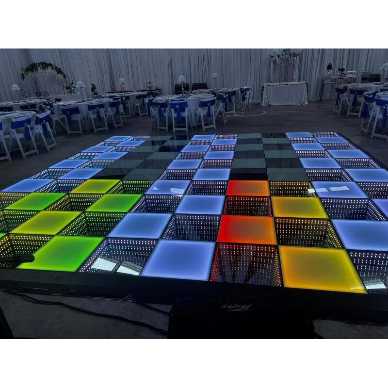 LED Dance Floor Supplier - 3D Effect Panel Lighted Tempered Glass Magnetic