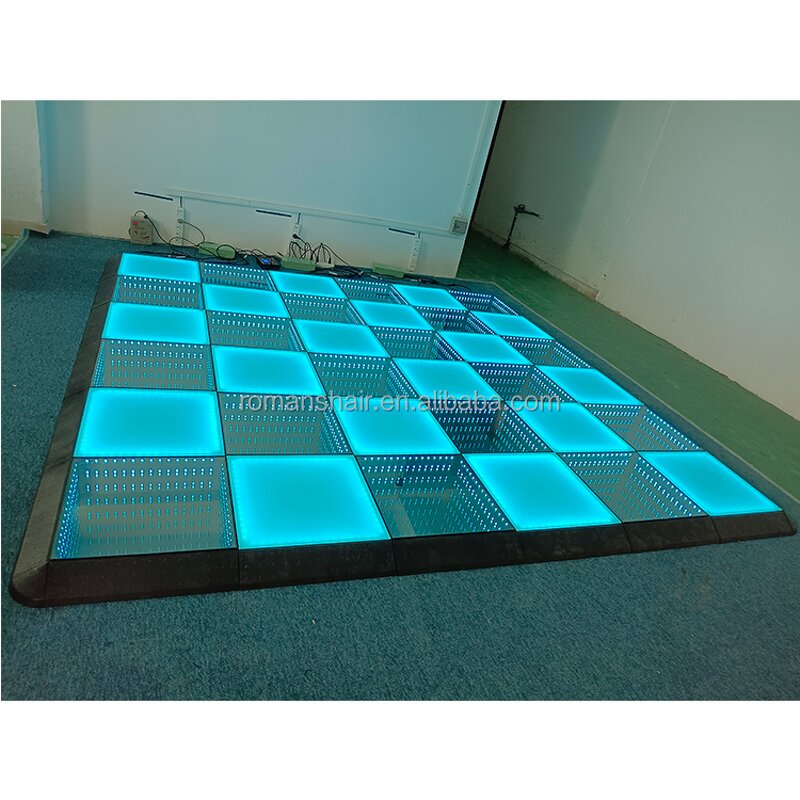LED Dance Floor Supplier - 2024 Wedding Lighted Tempered Glass Magnetic