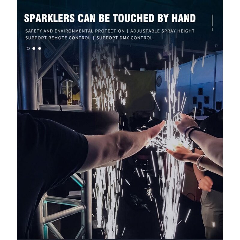 Cold Spark Machine Supplier - DMX512 for Stage Effects Weddings Dry Ice