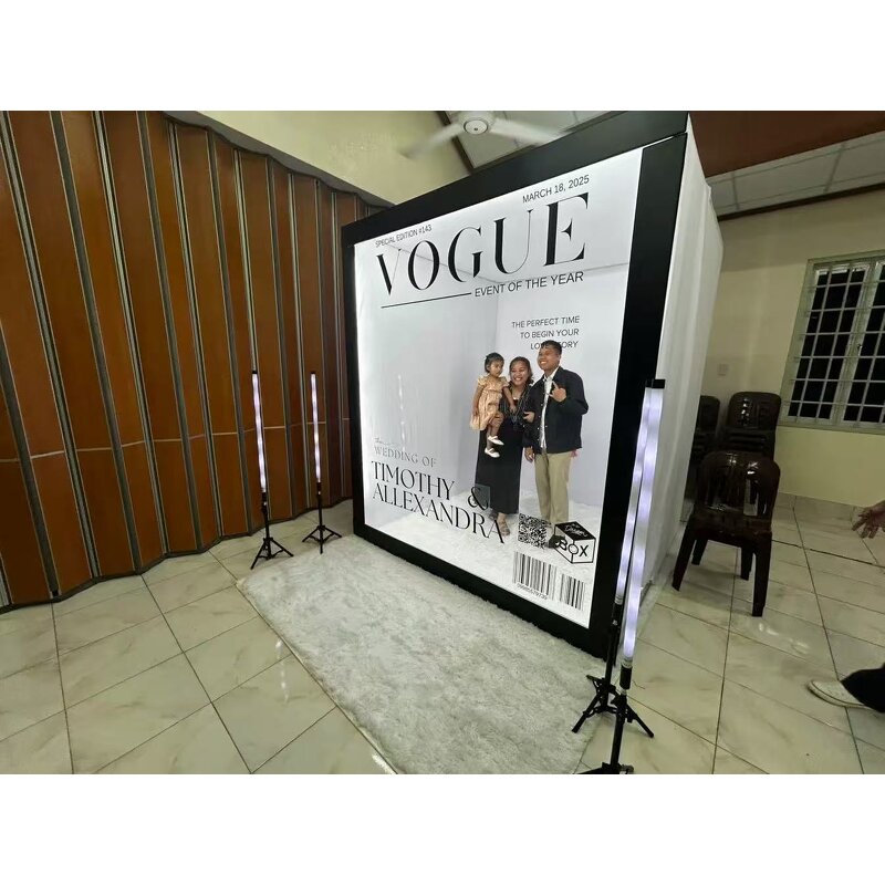 Magazine Photo Booth Manufacturer - Custom Vogue Detachable Box for Party
